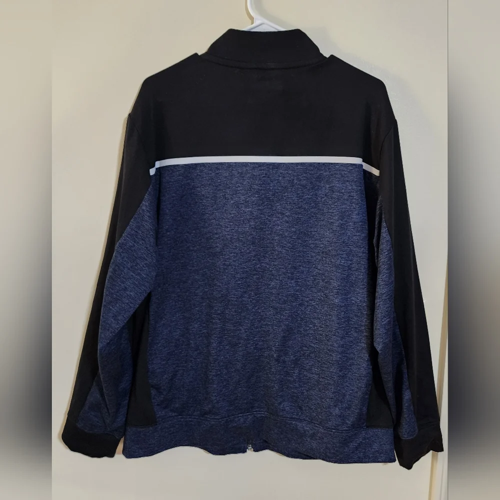 American Eagle Outfitters Men's Blue and Black Golf Jacket XL